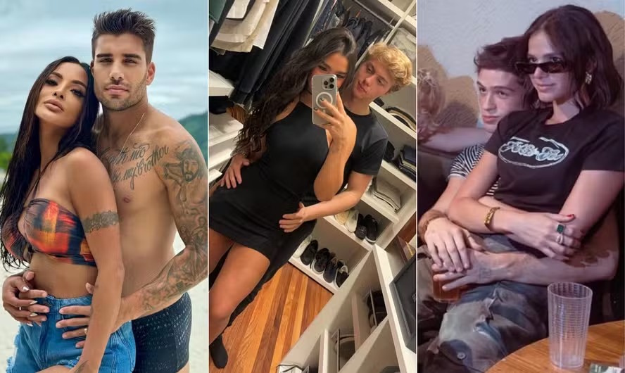 Carol Nakamura e Guilherme Leonel; Duda Guerra e Benício Huck; e Bruna Marquezine e João Guilherme