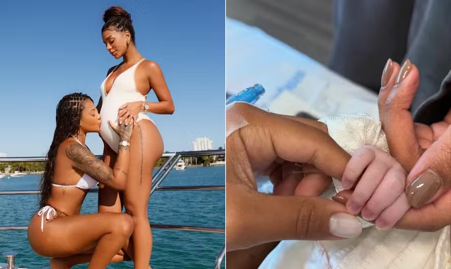 Ludmilla e Brunna Gonçalves anunciaram nascimento da filha, Zuri