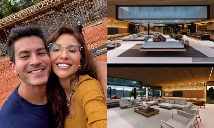 Arthur Aguiar e Jheny Santucci: casal está construindo casa luxuosa avaliada em R$ 30 milhões