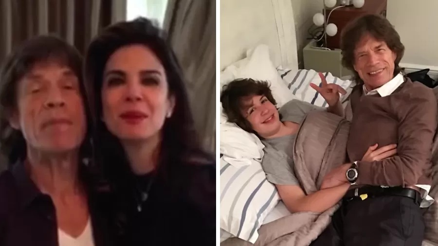 Mick Jagger aparece em fotos raras em post de Luciana Gimenez para o filho
