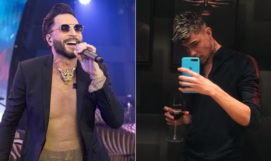 Latino e o filho Guilherme Rocha 