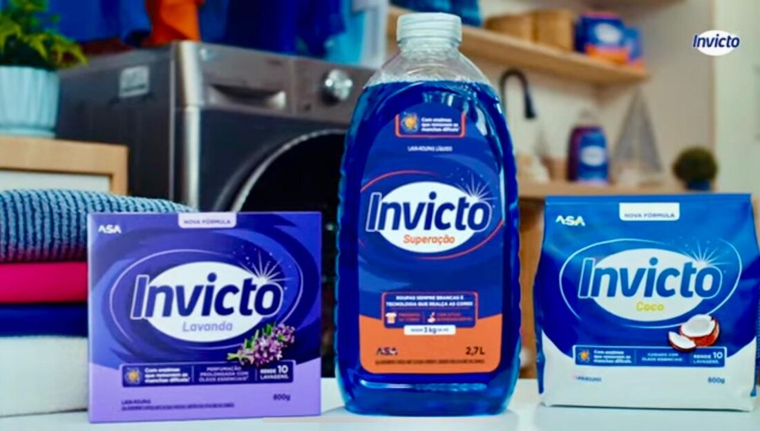 Linha Invicto, marca do portfólio de lavanderia e limpeza da ASA Indústria