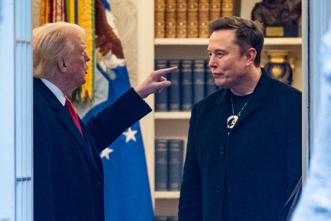 O presidente dos EUA, Donald Trump, e Elon Musk