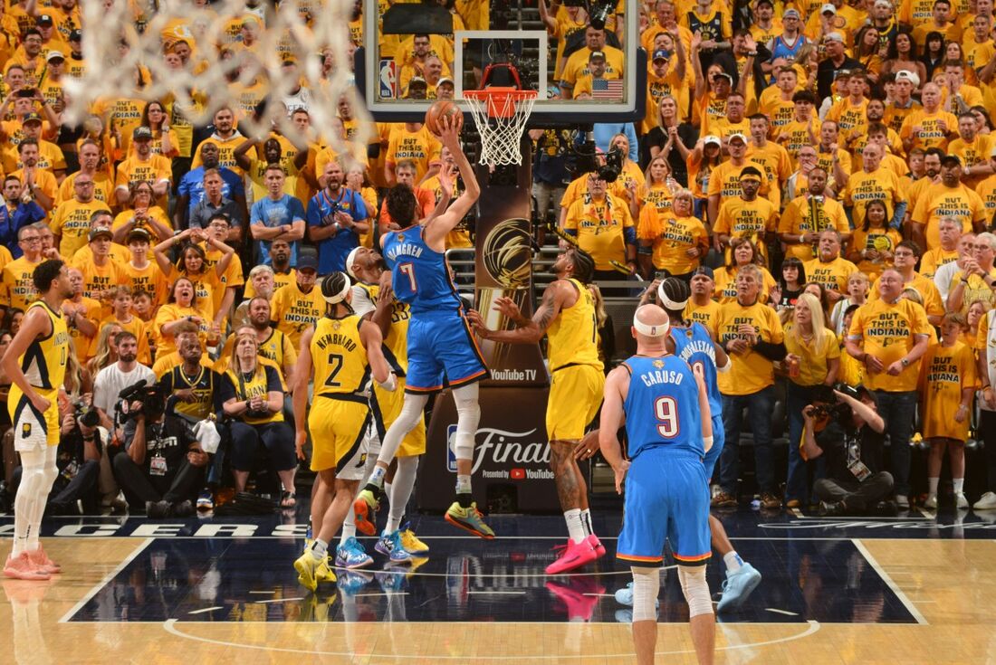 O Indiana Pacers abriu 2 a 1 na série das finais da NBA contra o Oklahoma City Thunder