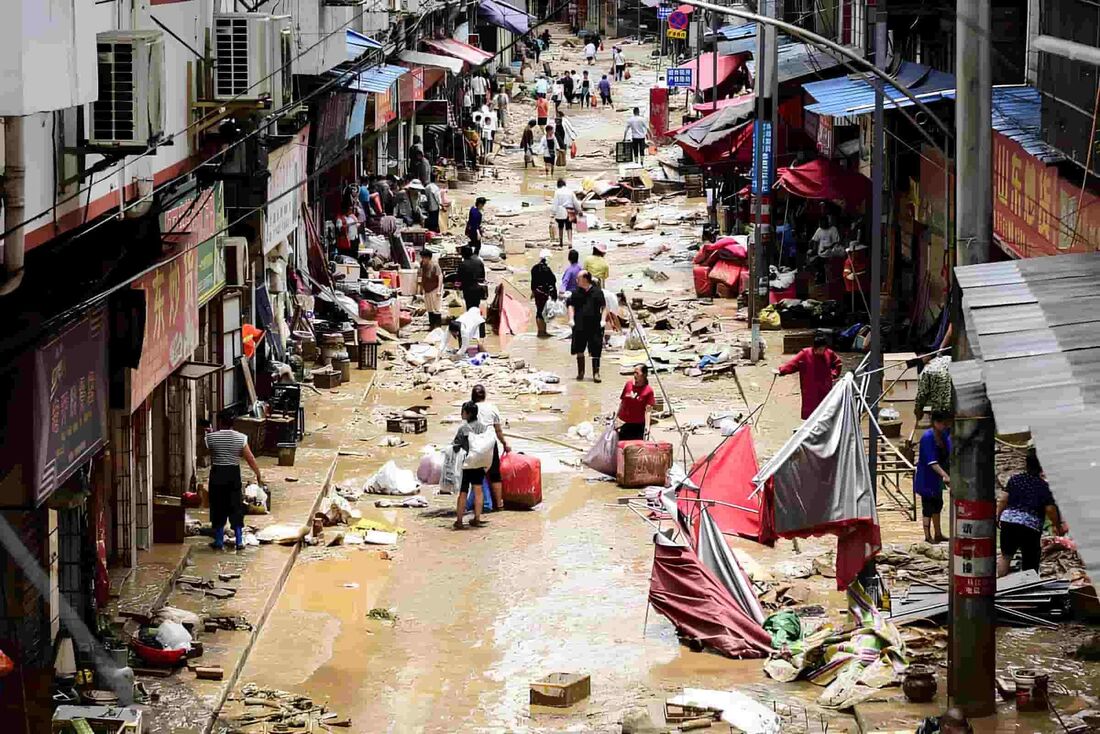 Inundações na China deixam seis pessoas mortas