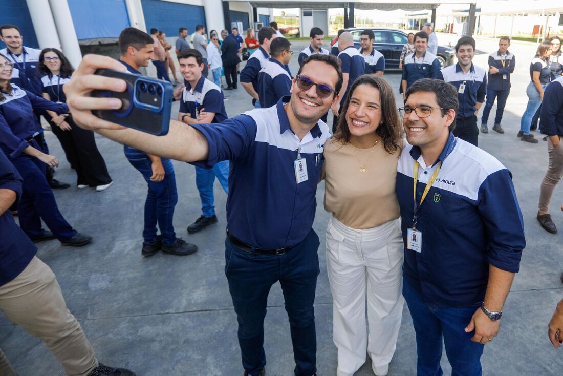 Governadora Raquel Lyra (PSD), no Grupo Moura, em Belo Jardim