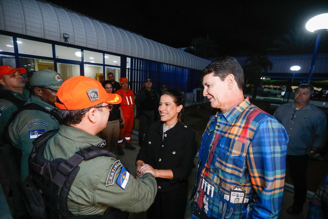Governadora Raquel Lyra (PSD) e o prefeito de Petrolina, Simão Durando (União Brasil)
