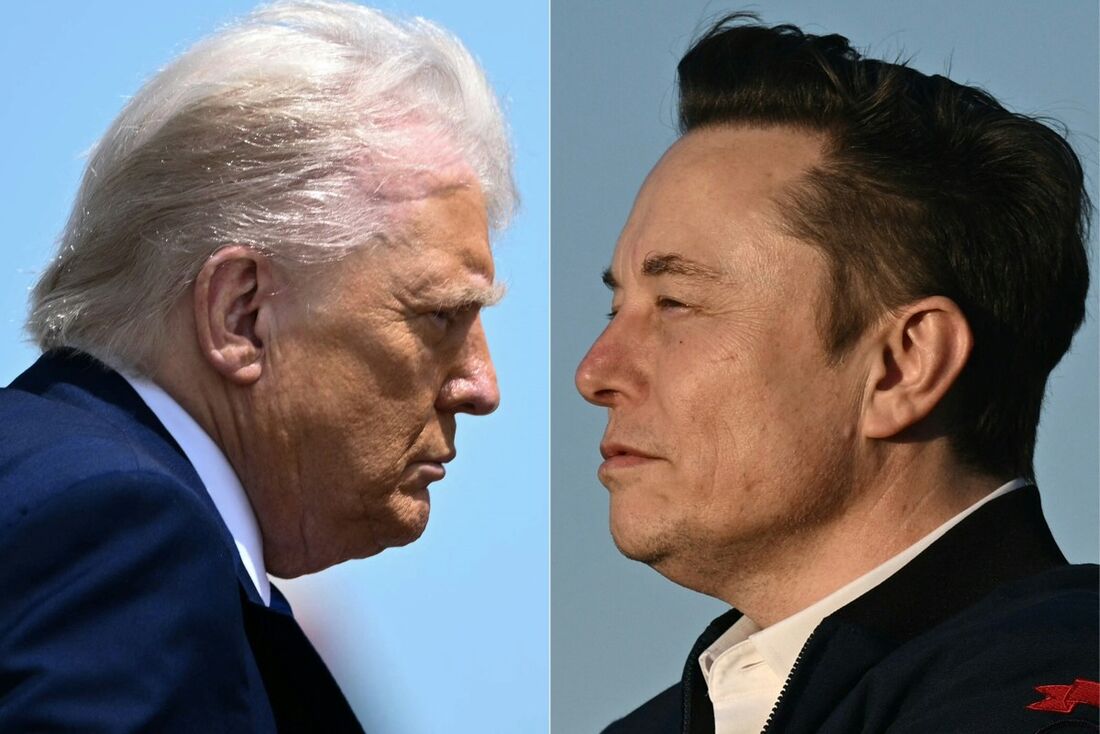 O presidente dos EUA, Donald Trump, e Elon Musk