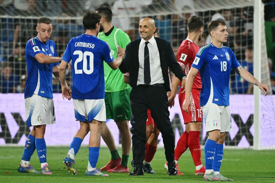 Itália vence na despedida do treinador Luciano Spalletti 