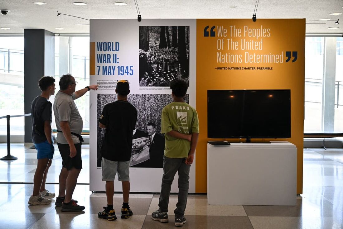 Exposição "Carta da ONU" antes do 80&ordm; aniversário, na Sede das Nações Unidas