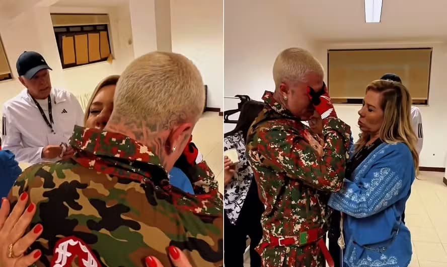 MC Daniel cai no choro ao encontrar sua família antes de show na Europa
