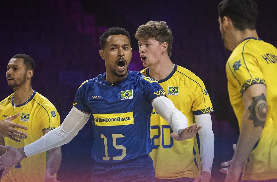 Brasil venceu a China por 3 sets a 0 pela Liga das Nações