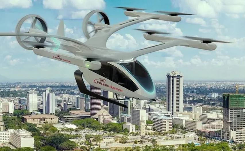 Protótipo de Evtol - carro elétrico voador da Eve, empresa da Embraer