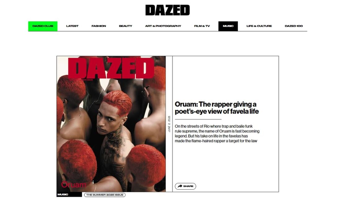 Oruam é destaque em revista britânica