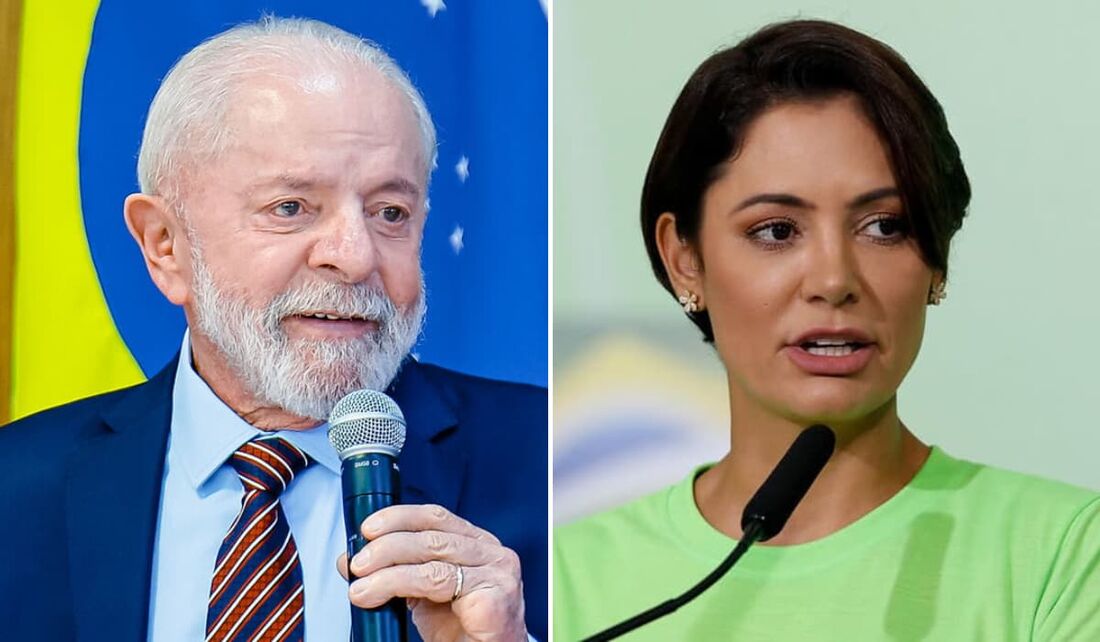 Luiz Inácio Lula da Silva e Michelle Bolsonaro