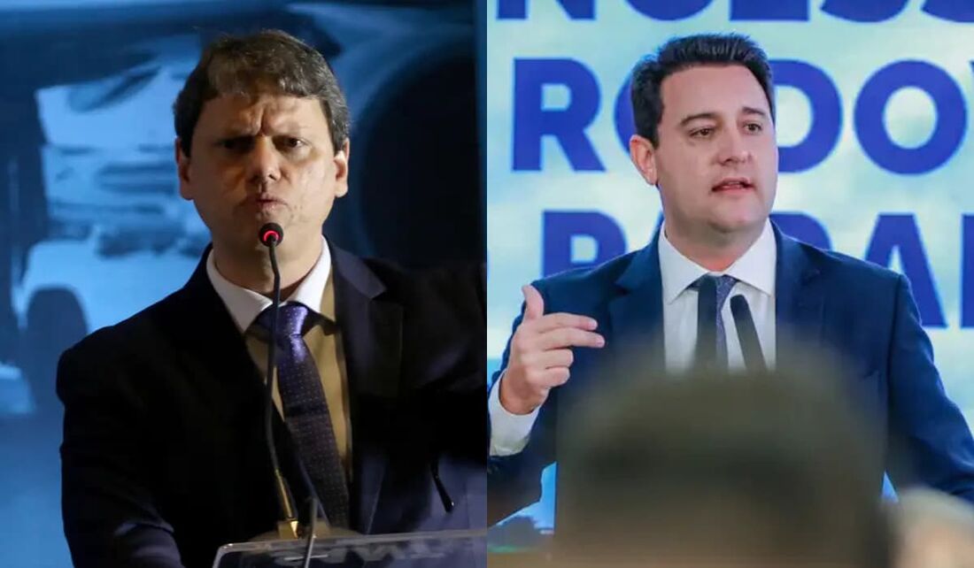 Tarcísio Freitas (Republicanos) e Ratinho Júnior (PSD)