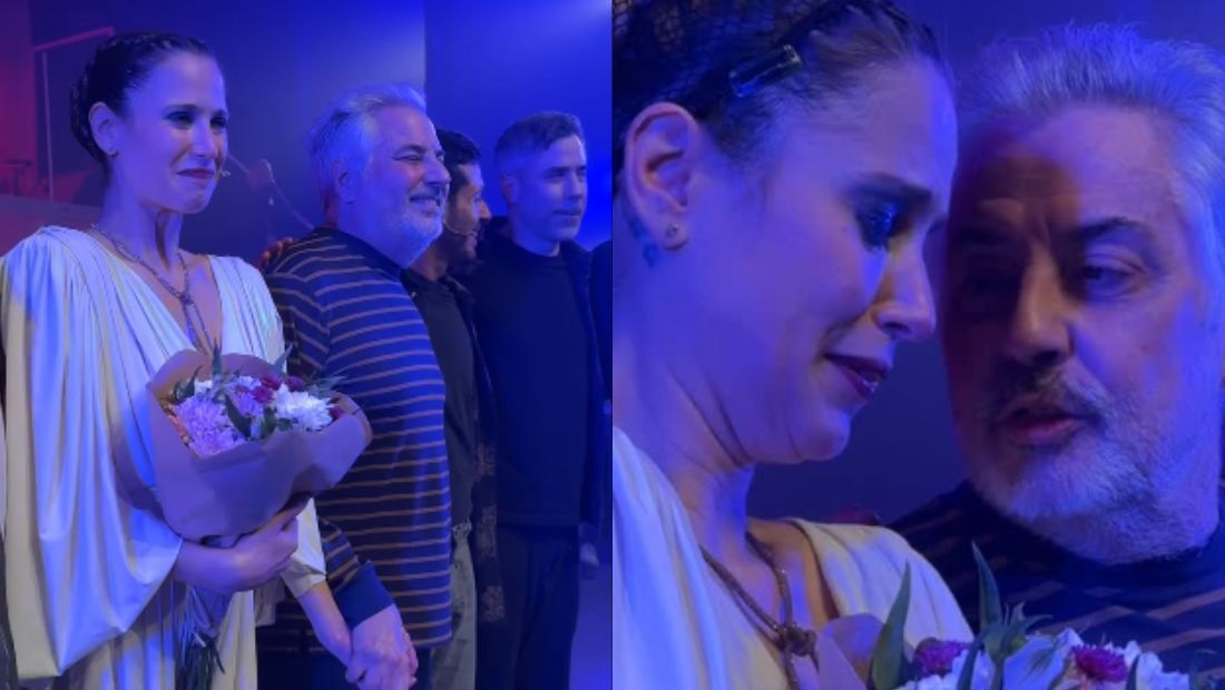 Mel Lisboa se emociona ao final do espetáculo "Rita Lee"