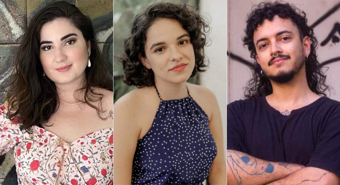 Mirela Paes, Fernanda Castro e Lucas Santana