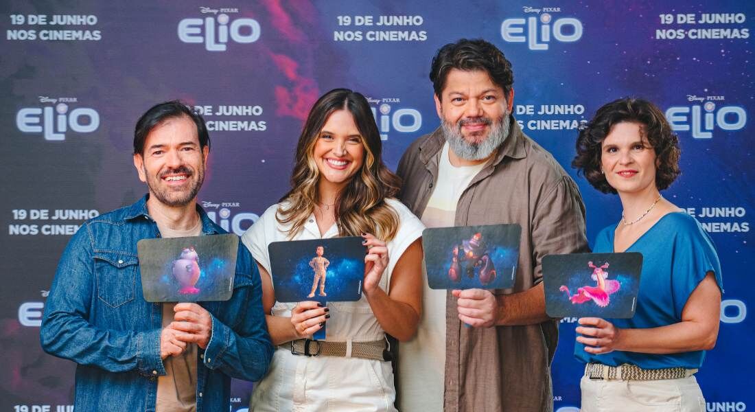 Marcio Marconato (Embaixador Helix), Juliana Paiva (Olga Sólis), Zeca Rodrigues (Lorde Grigon) e Júlia Ribas (Embaixadora Questa)