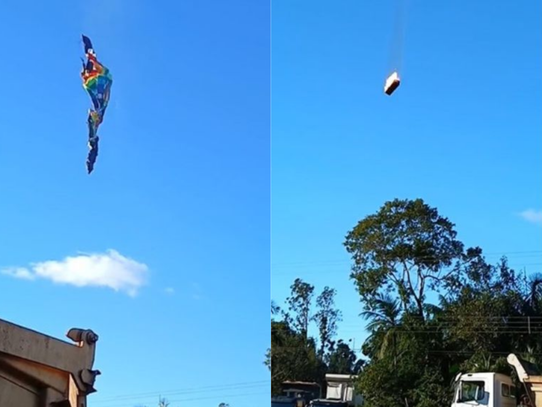 Balão cai em Santa Catarina