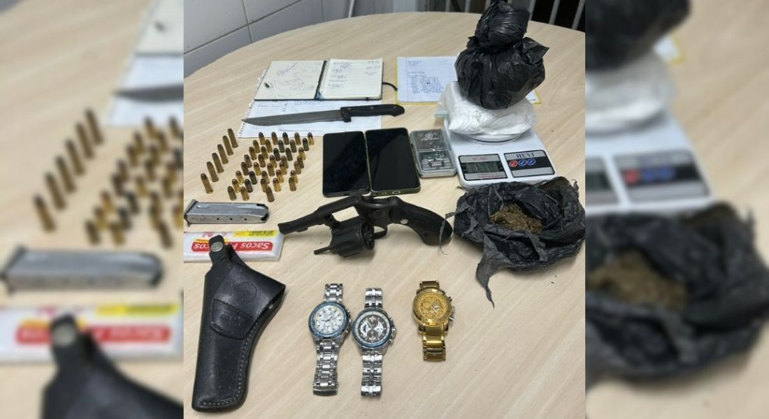 Homem foi flagrado portando um revólver calibre .38, com seis munições intactas