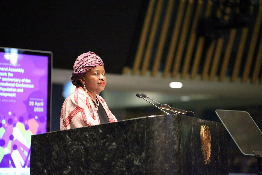 A chefe do UNFPA, Natalia Kanem