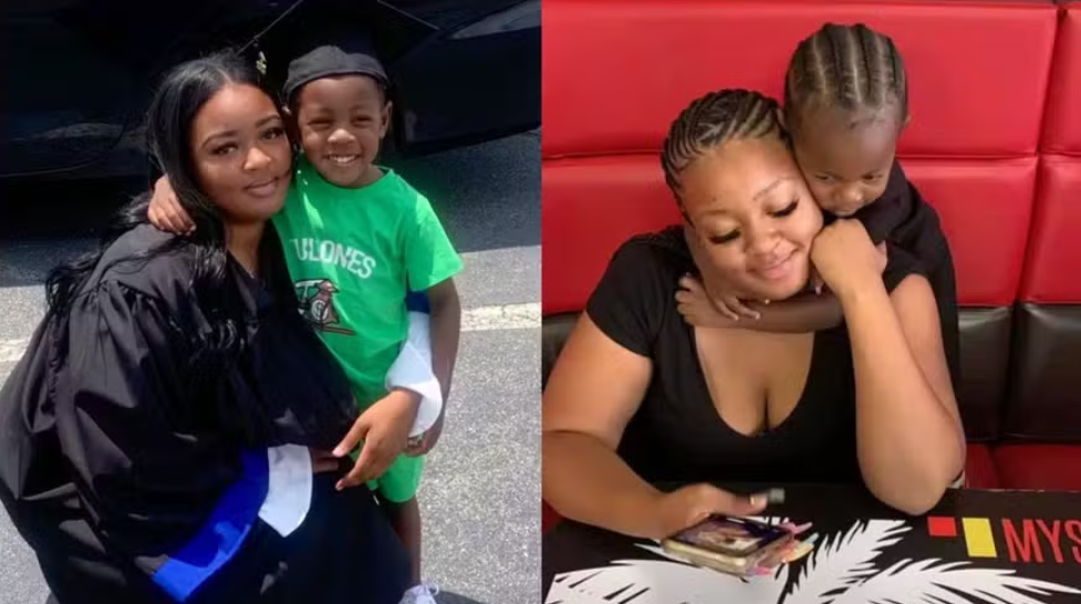 Adriana Smith e seu filho de 7 anos