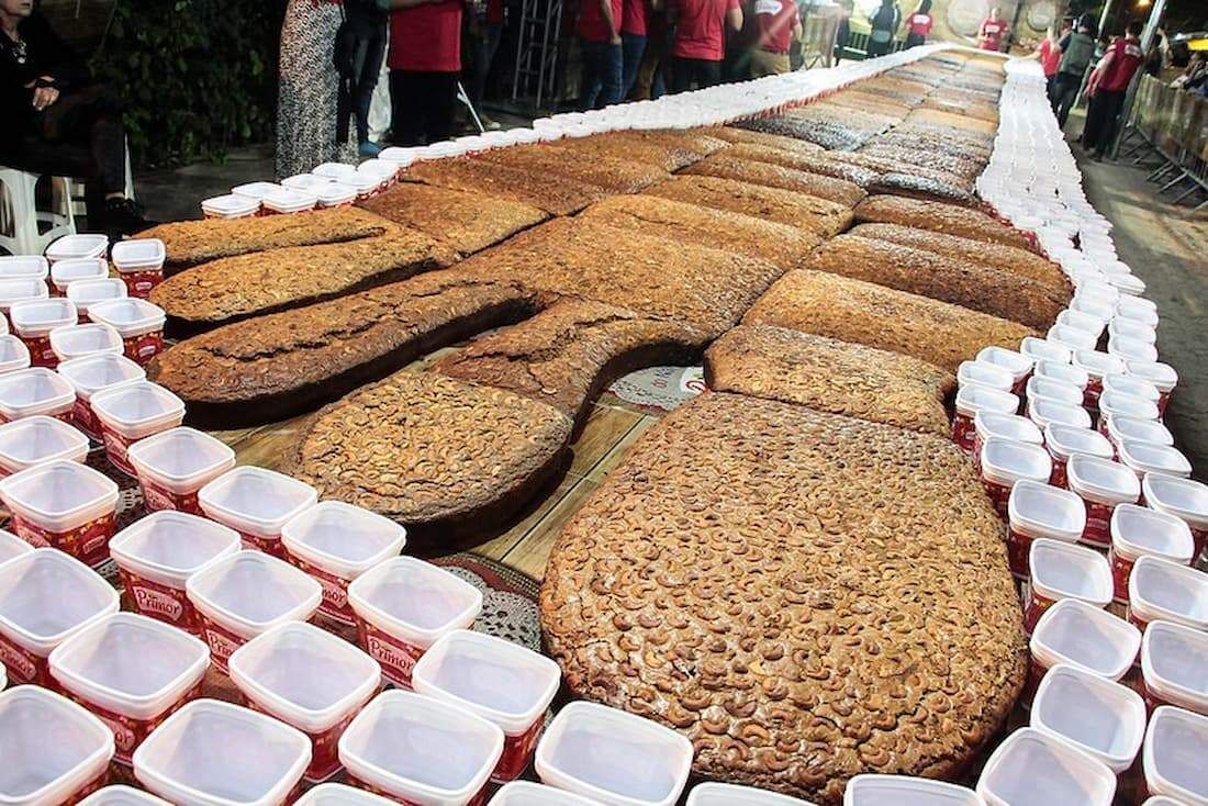Bolo pé de moleque com duas toneladas, em Caruaru