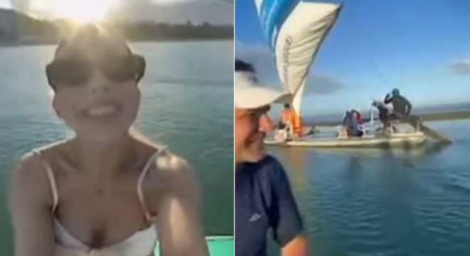 Advogada aparece sorrindo em vídeo gravado momentos antes do naufrágio