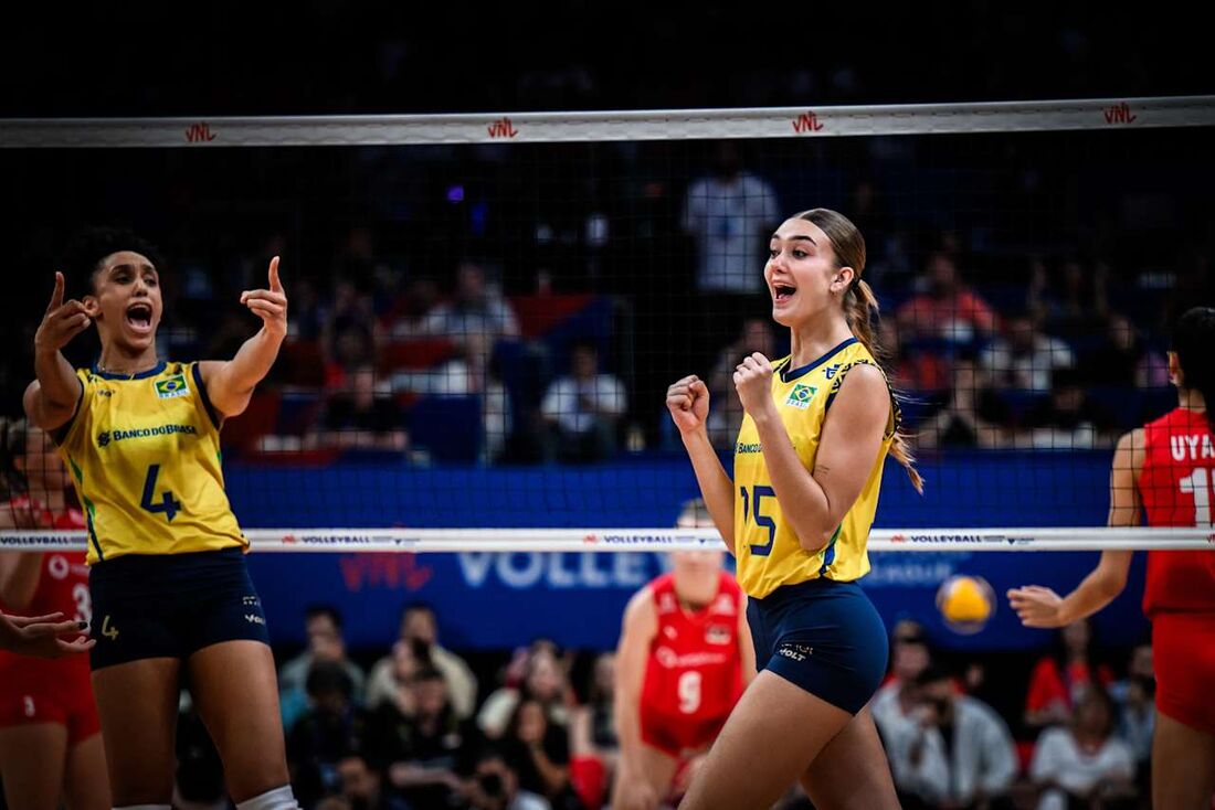 Brasil derrotou a Turquia, fora de casa, por 3 sets a 1, na Liga das Nações