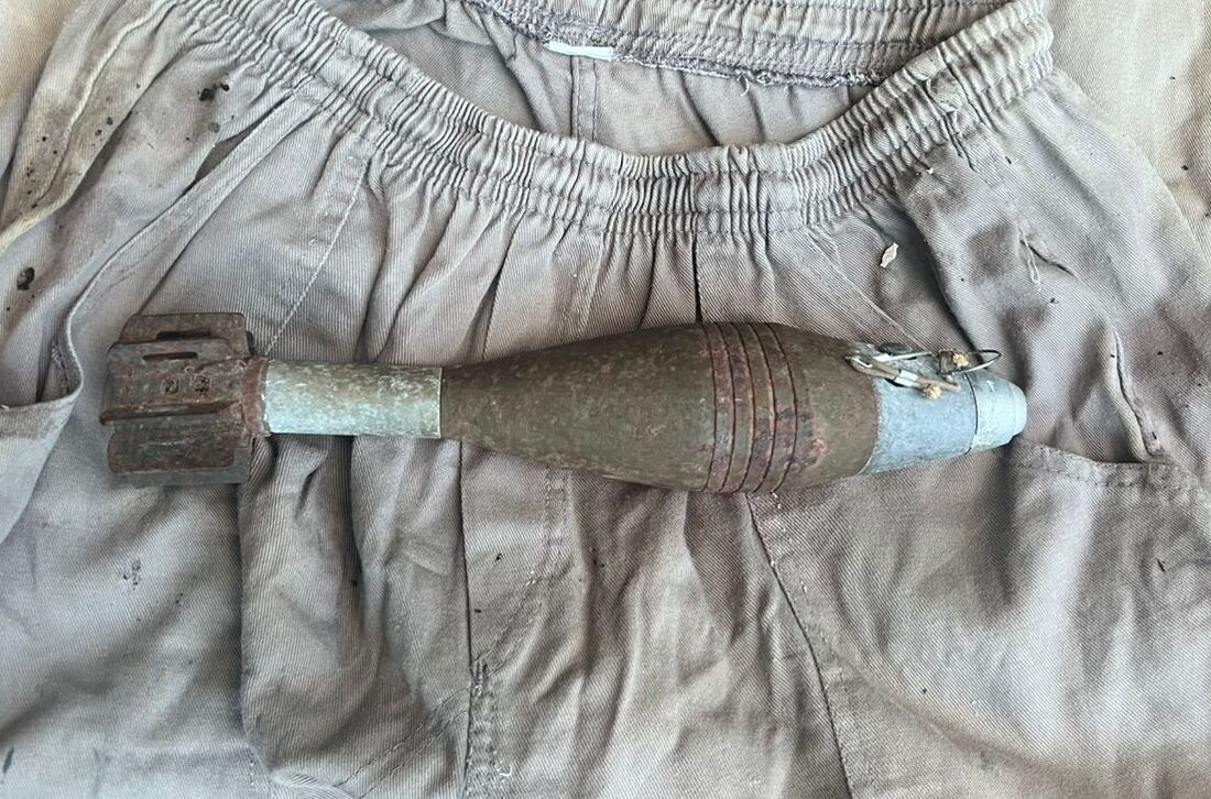Artefato explosivo de fabricação americana foi encontrado na Estrada dos Macacos, no bairro de Dois Irmãos