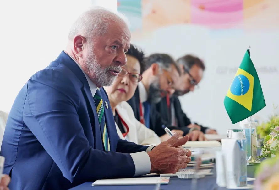 Lula na reunião do G7 no Japão, em 2023 
