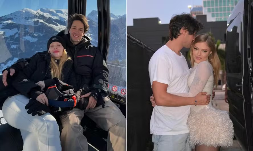 A cantora Luísa Sonza e o namorado, Luis Ribeirinho 