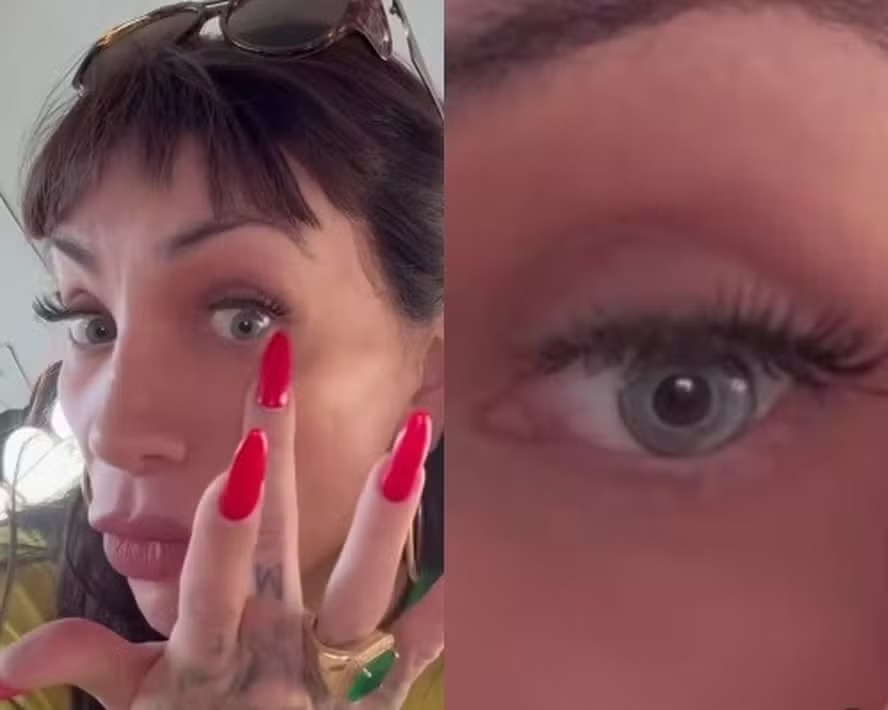 A influenciadora Maya Massafera mostra a mudança de cor