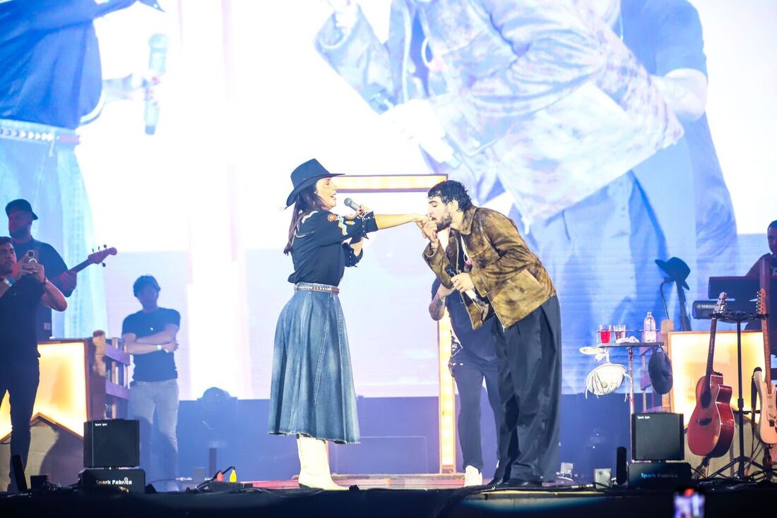 Ivete Sangalo fez participação especial no show de Nattan