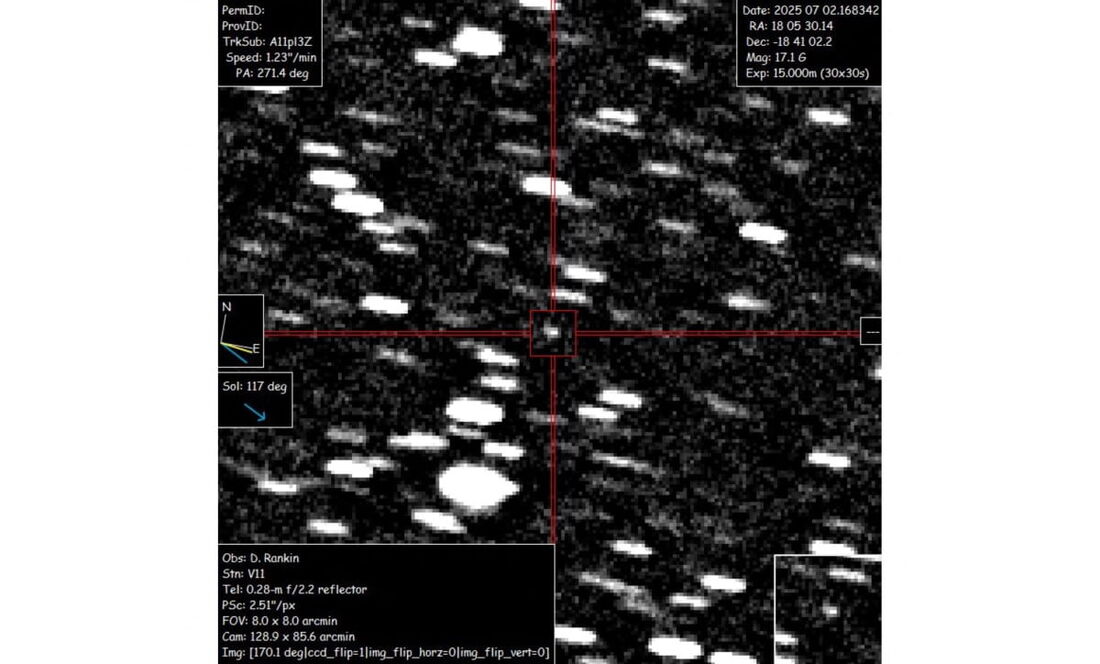 Astrônomos confirmaram a descoberta de um objeto interestelar atravessando nosso sistema solar - apenas o terceiro já avistado