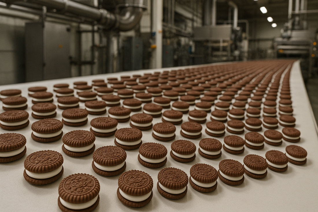 Biscoitos de chocolate com creme