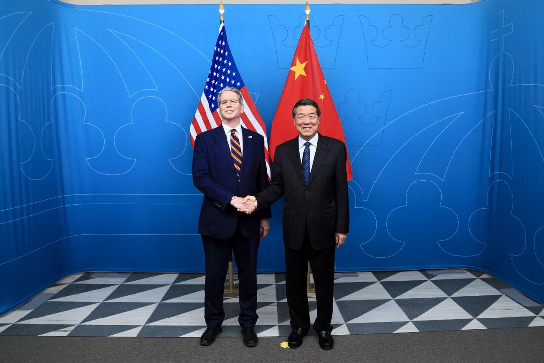 Secretário do Tesouro Scott Bessent e Vice Premier Chinês He Lifeng