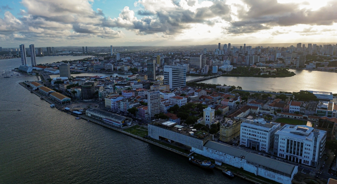 Vista aérea do Recife, capital de Pernambuco
