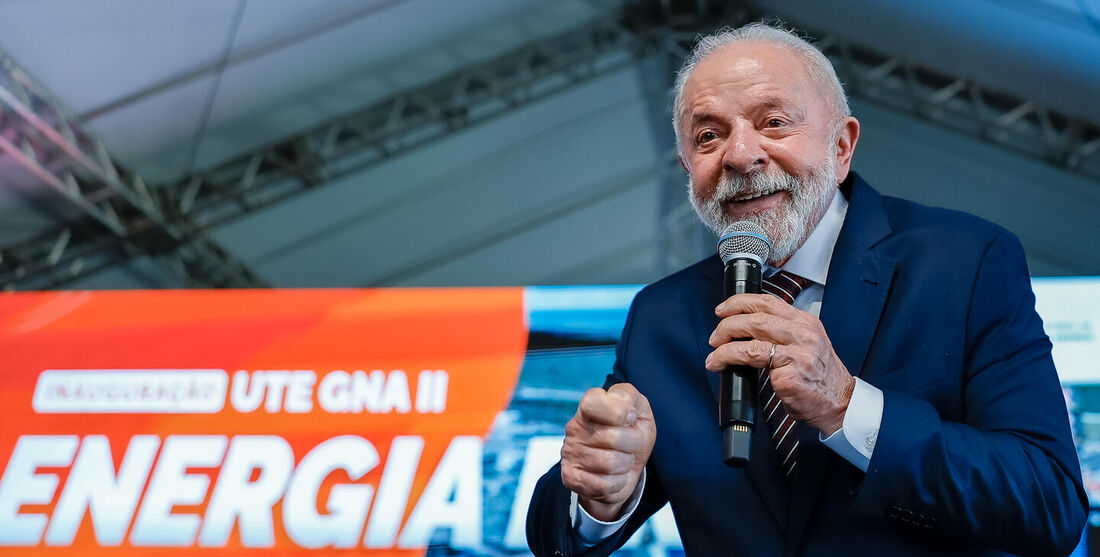 Presidente da República, Luiz Inácio Lula da Silva, durante a Cerimônia de Inauguração da Usina Termelétrica GNA II, no Porto do AçuLula disse que, se decidir disputar a reeleição, vencerá, e que não tem preocupações