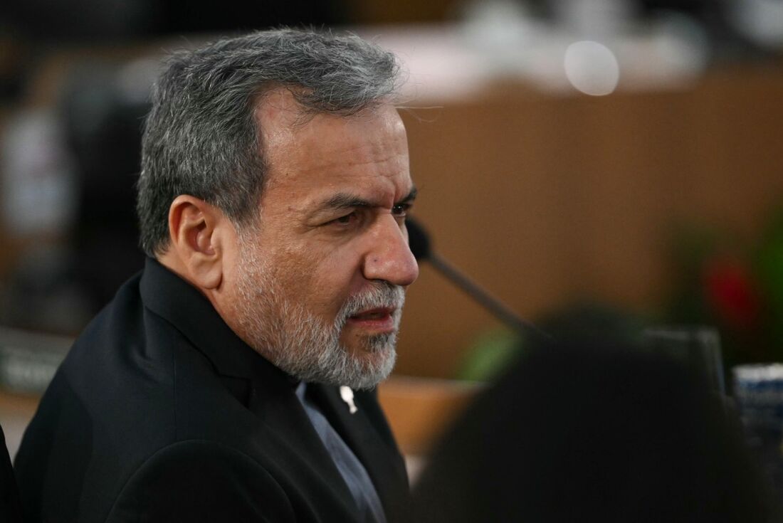 O ministro das Relações Exteriores do Irã, Abbas Araghchi, na reunião do Brics