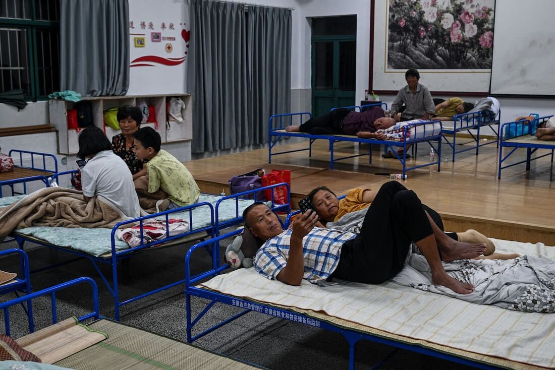 Diversas pessoas foram evacuadas por conta do tufão que atingiu a China 