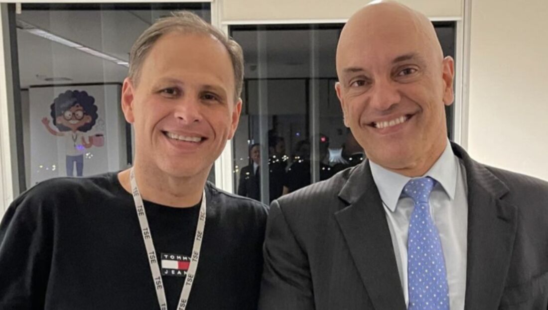 Eduardo Tagliaferro (à esquerda) foi assessor do ministro Alexandre de Moraes  