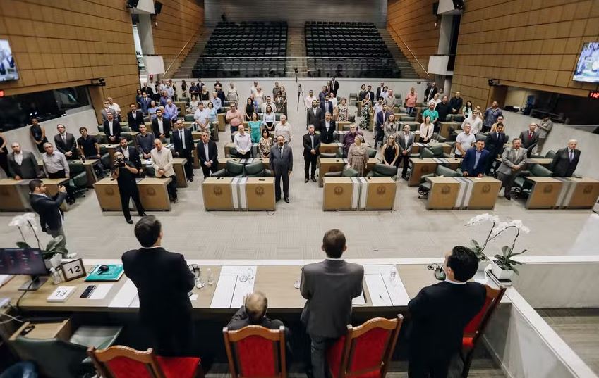 Deputados em sessão plenária na Assembleia Legislativa de São Paulo 