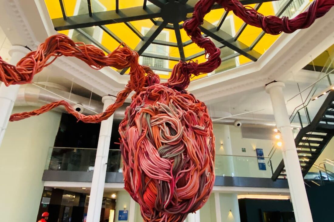 Obra "Visceral" de Eliú Damasceno, na Caixa Cultural Recife