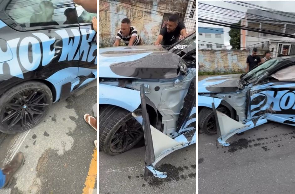 Funcionário bate carro de luxo de influencer pernambucano