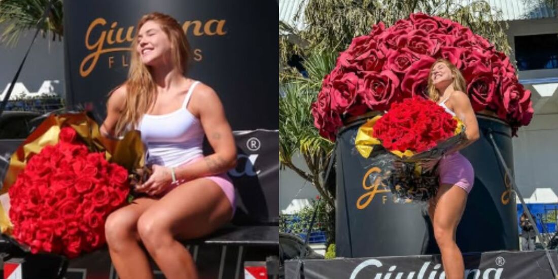 Virginia Fonseca foi surpreendida com um caminhão de flores enviado por Felipe Amorim
