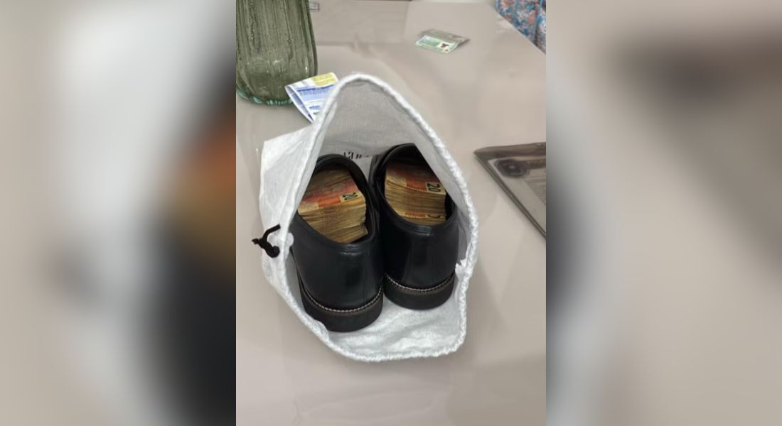 Dinheiro em espécie encontrado em sapatos do vereador Francisco Nascimento (União)