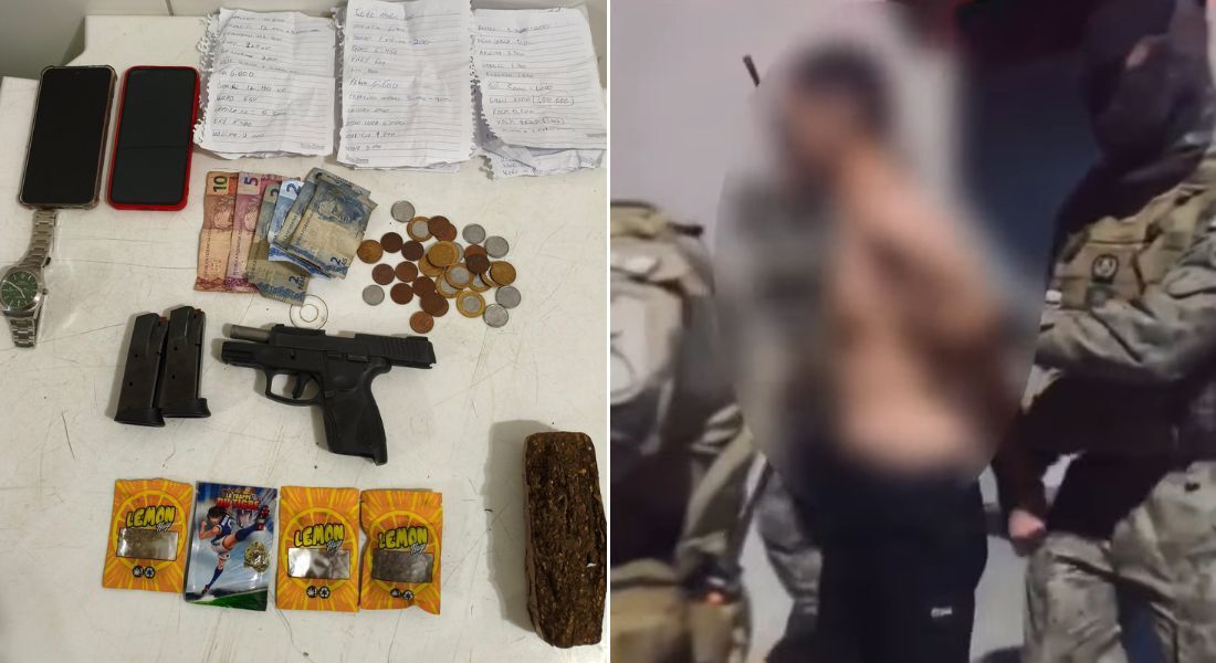 Armas, drogas, dinheiro e celulares foram apreendidos com o homem, preso em operação da PF com o Bope