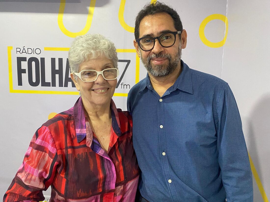 Patrícia Breda e o escritor Altemar Pontes